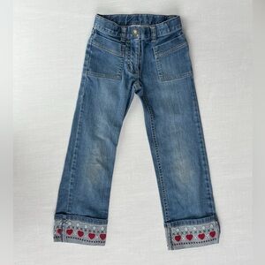 Gymboree Kids Heart Embroidered Jeans 5 slim